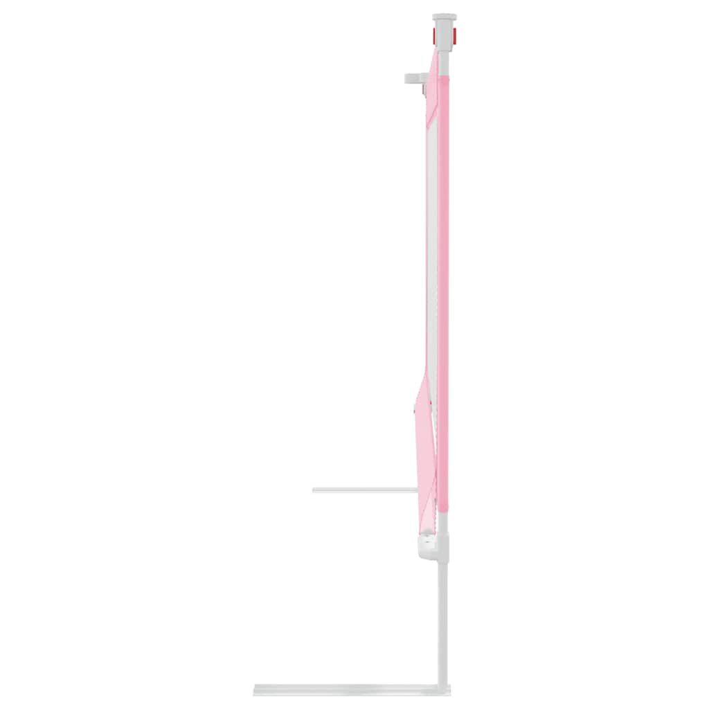 Vidaxl Barandilla De Seguridad Cama De Niño Rosa Tela 160x25 Cm_3
