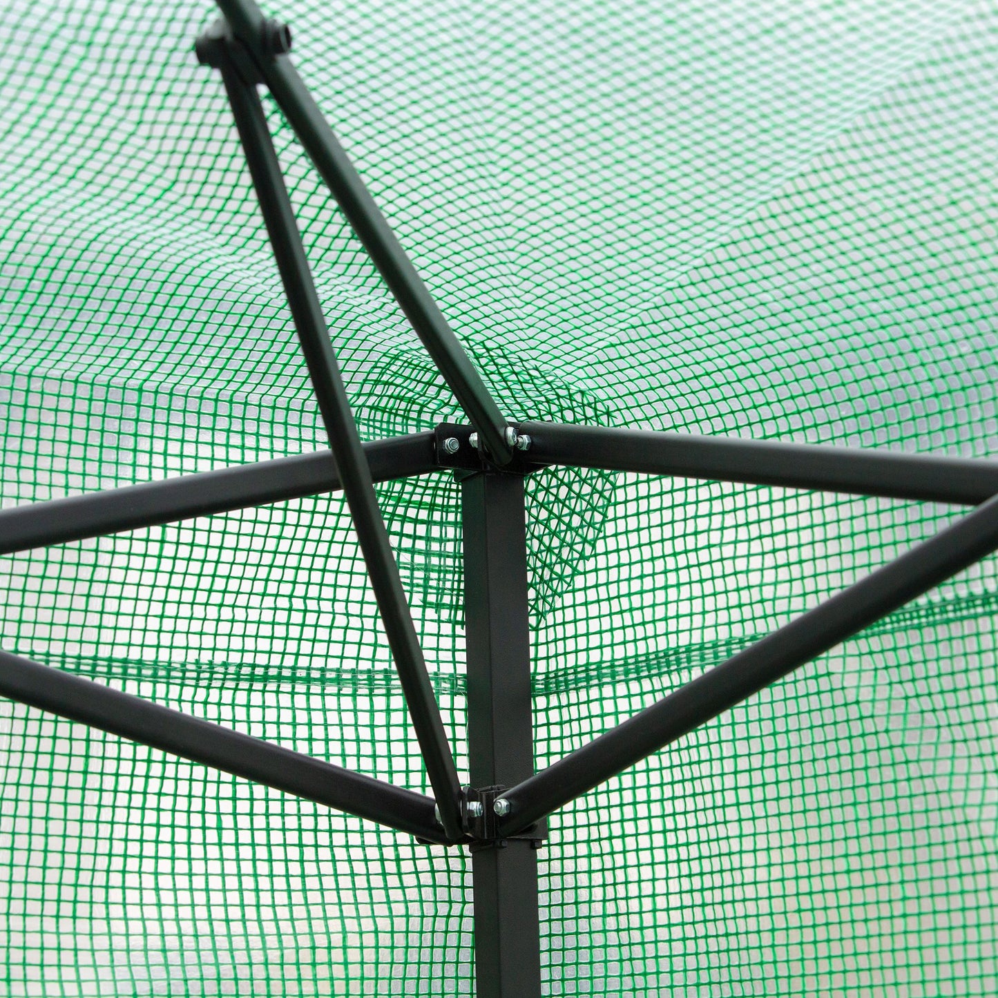 Outsunny Invernadero De Jardín Plegable Cultivo Planta 240x180x240 Cm De Acero_4
