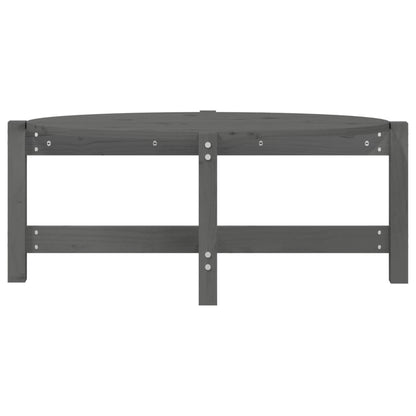 Mesa De Centro De Madera Maciza De Pino Gris 87x48x35 Cm_3