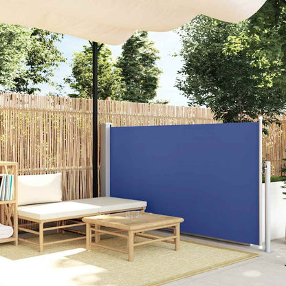 Vidaxl Toldo Lateral Retráctil De Jardín Azul 120x500 Cm_1