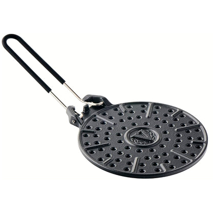 Victoria Parrilla Tostadora Arepas Hierro Fundido Esmaltado 20cm Libre De Pfoa Inducción, Gas, Barbacoa, 39.837, Negro_0