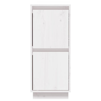 Aparador De Madera Maciza De Pino Blanco 31,5x34x75 Cm / Vetonek_4
