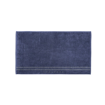 Alfombrilla De Baño 50x80cm En Algodón Azul Navy Con Rayas Scalpers Home_0