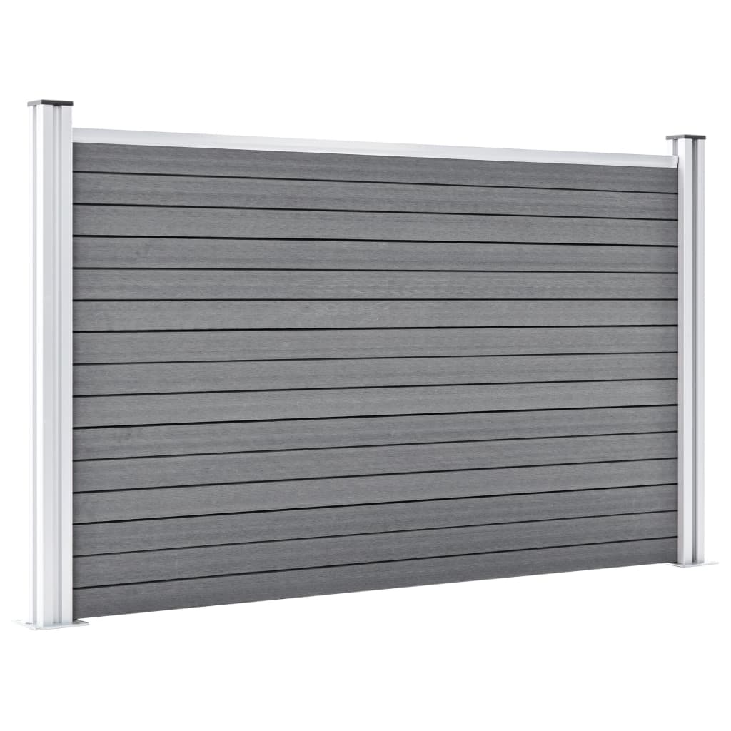 Valla De Jardín De Wpc Gris 699x106 Cm / Vetonek_1