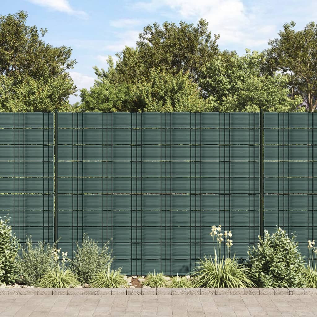 Pantallas De Privacidad De Jardín 10 Uds Pvc Verde 252,5x19 Cm / Vetonek_3