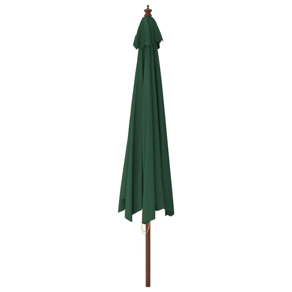 Sombrilla De Jardín Con Poste De Madera Verde 400x273 Cm_3