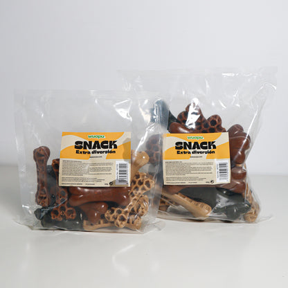 1kg Snacks Dental Para Perro, En Forma De Hueso Grande 12cm, Multisabor Sin Gluten, 17u Aprox_3