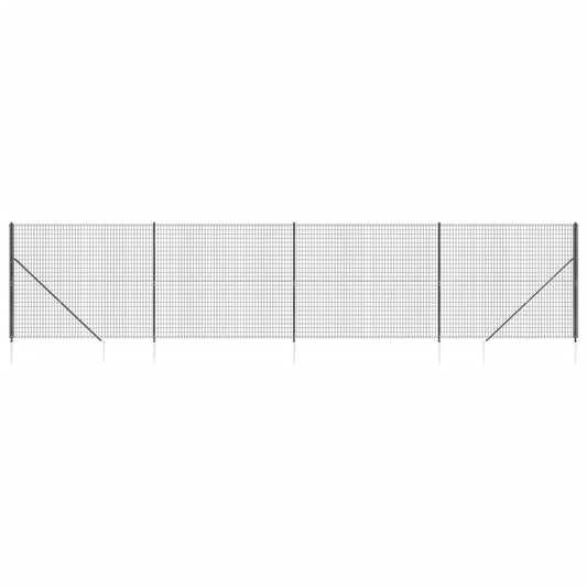 Cerca De Alambre Con Pinchos De Anclaje Gris Antracita 2,2x10 M / Vetonek_0