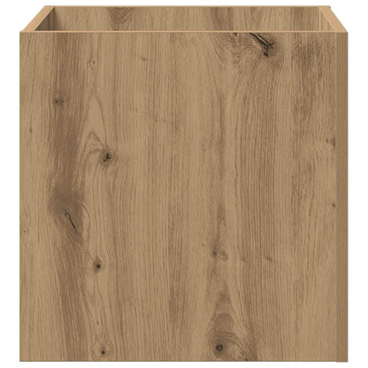 Jardinera De Madera Contrachapada Roble Artesanal 40x40x40 Cm_3