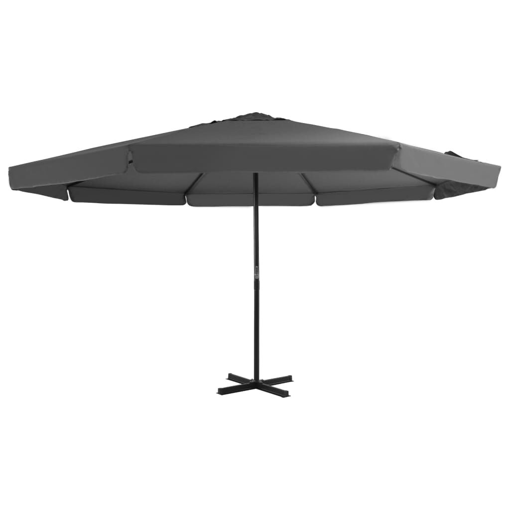 Vidaxl Sombrilla De Jardín Con Palo De Aluminio Gris Antracita 500 Cm_0
