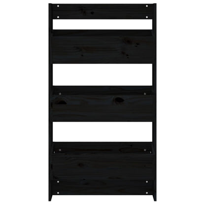 Jardinera De Pared 3 Niveles Madera Pino Negro 60x18,5x110 Cm_3