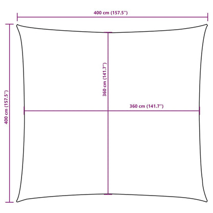 Vidaxl Toldo De Vela Cuadrado Tela Oxford Marrón 4x4 M_2