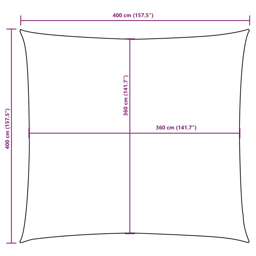 Vidaxl Toldo De Vela Cuadrado De Tela Oxford Azul 4x4 M_2