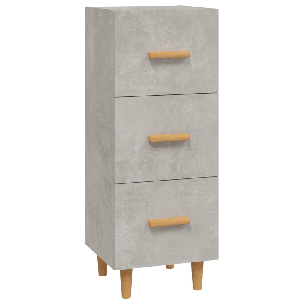 Aparador De Madera Contrachapada Gris Hormigón 34,5x34x90 Cm / Vetonek_2