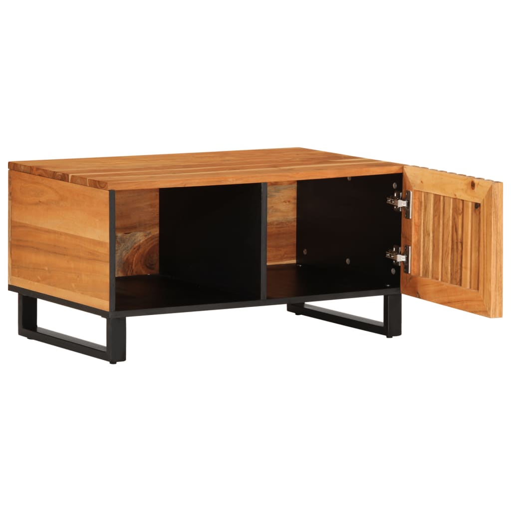 Mesa De Centro Madera Maciza De Acacia 80x51x40 Cm_3