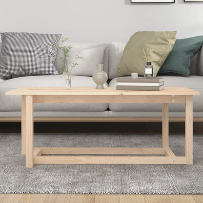 Mesa De Centro De Madera Maciza De Pino 110x55x45 Cm_3