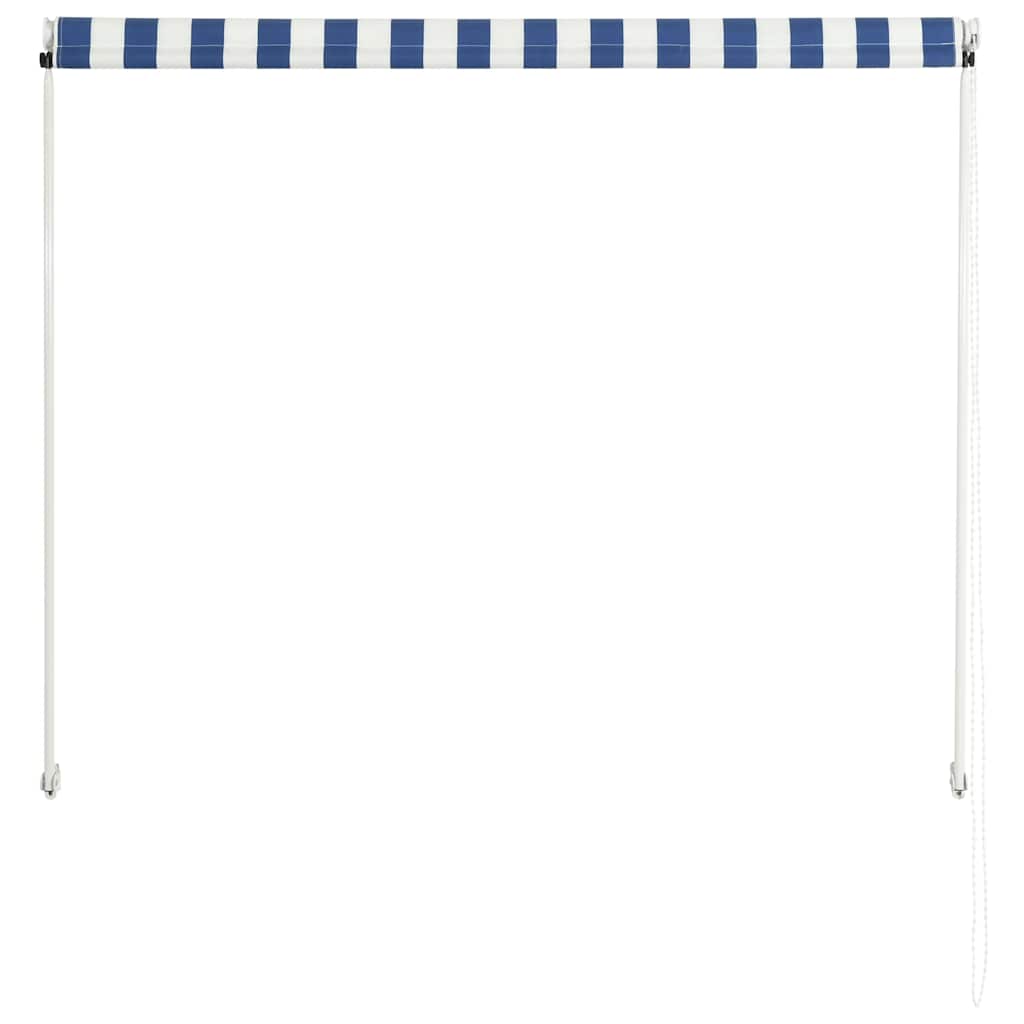 Toldo Retráctil Azul Y Blanco 100x150 Cm_4