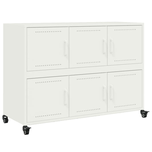 Aparador De Acero Laminado En Frío Blanco 100,5x39x72 Cm / Vetonek_0