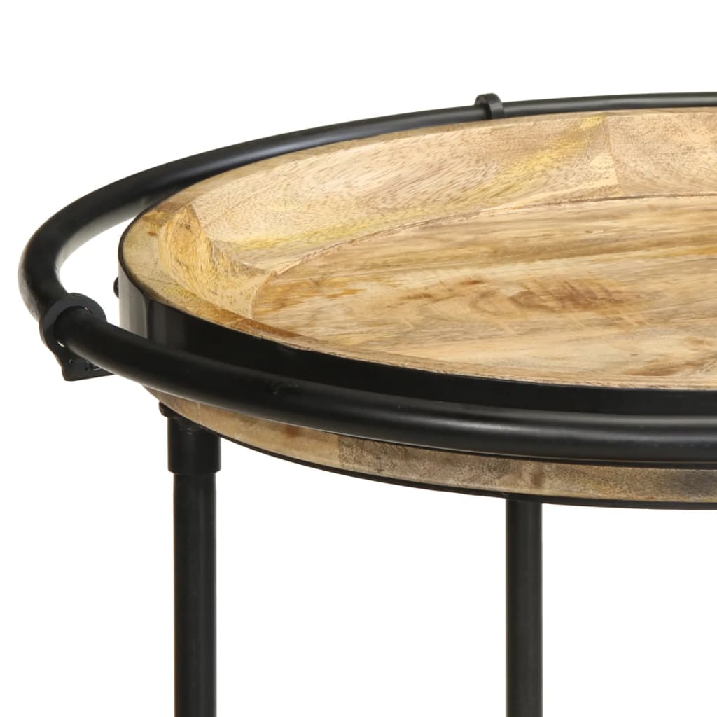 Mesa Auxiliar Madera Maciza De Mango Ø55x83 Cm_4