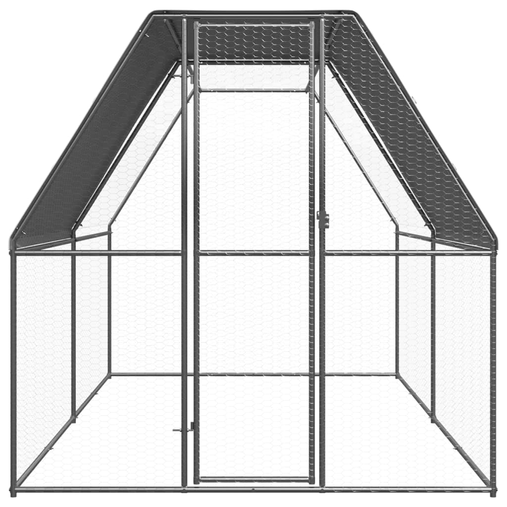 Vidaxl Jaula Gallinero De Exterior De Acero Galvanizado 2x4x2 M_1