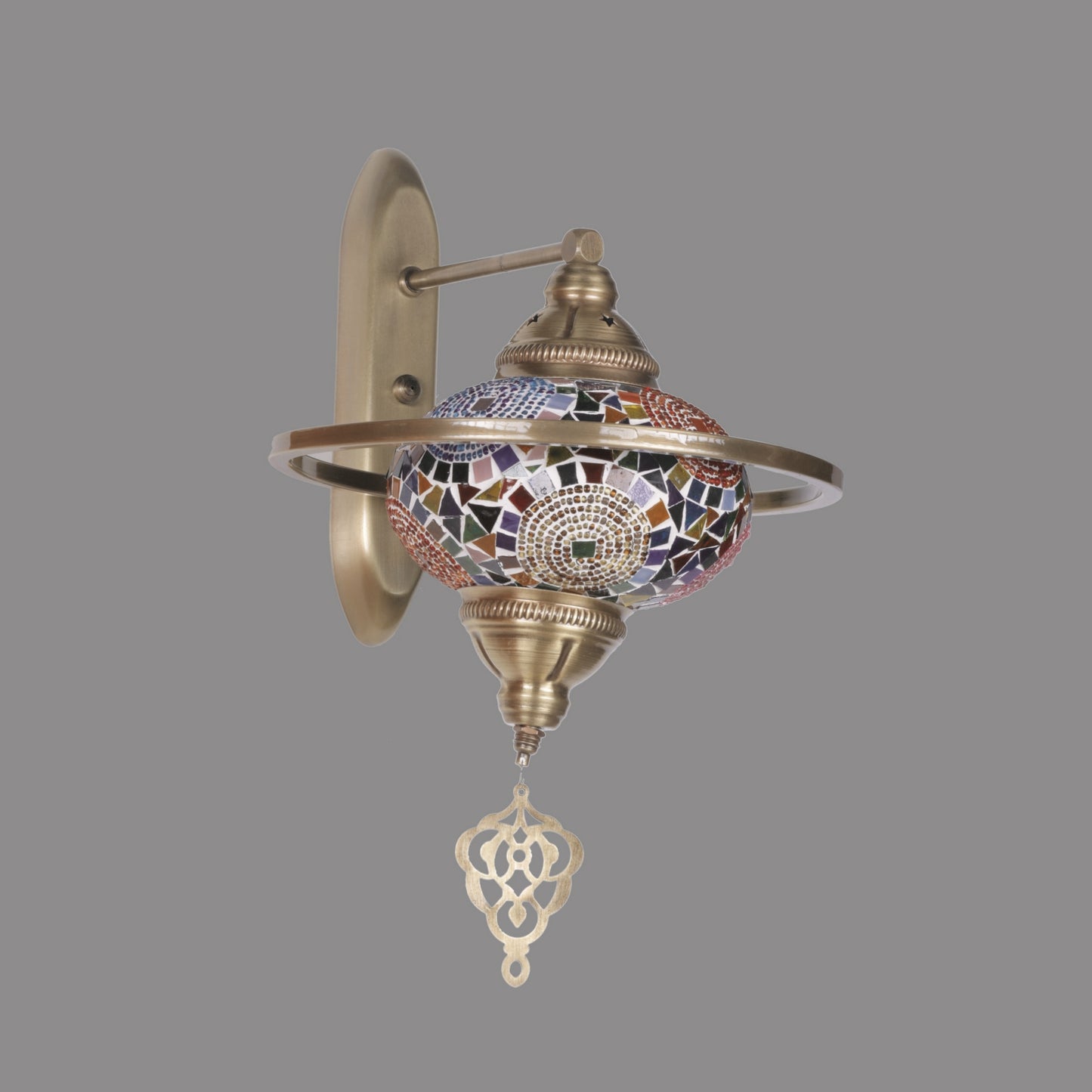 Aplique De Pared Tonos Azules, Metal, 25x44x30, Casquillo E 27 Max 60 W