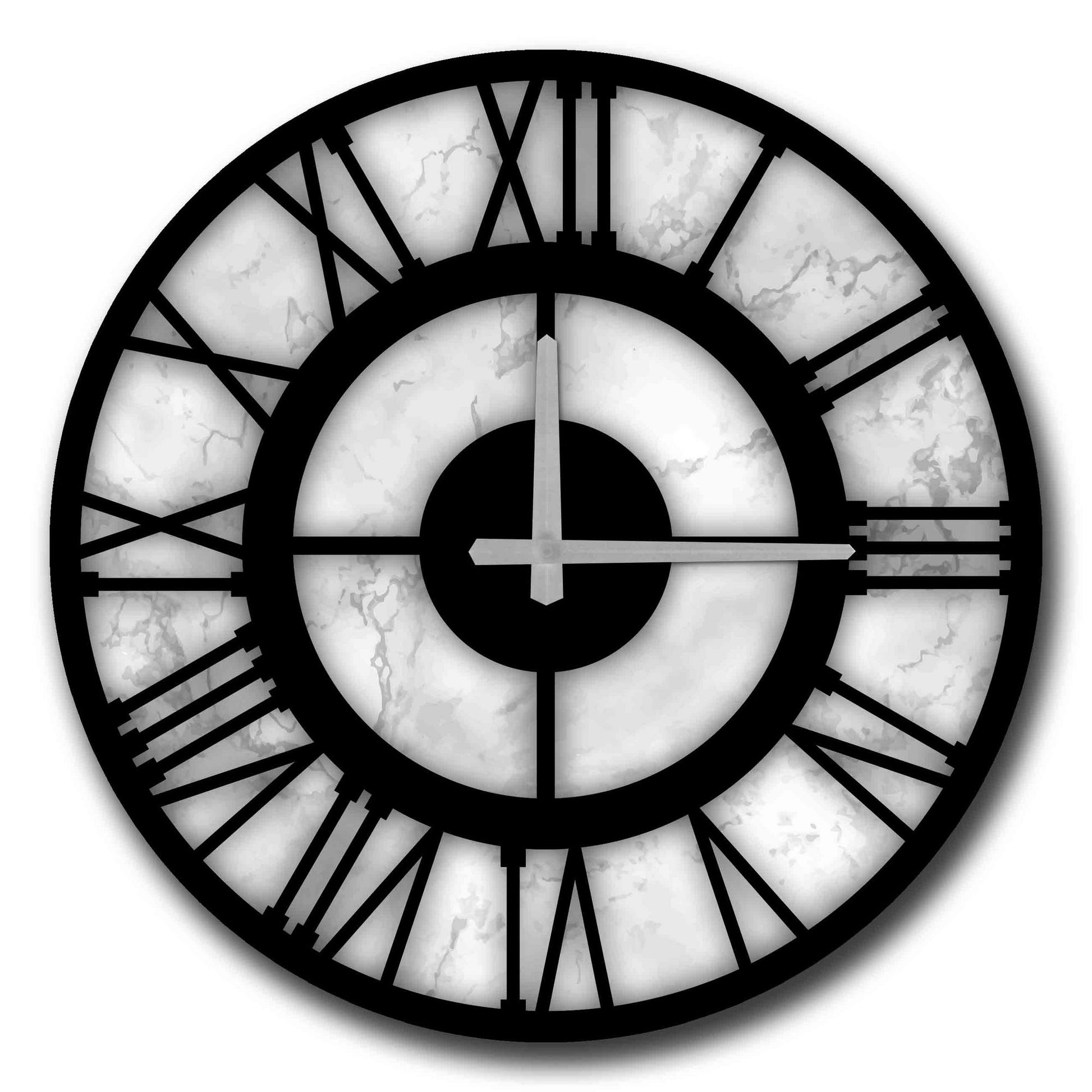 Reloj Mdf Decorativo Estilo Mármol_0
