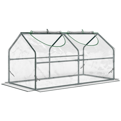Invernadero De Terraza Outsunny Acero, Pvc Transparente 120x60x60 Cm_0