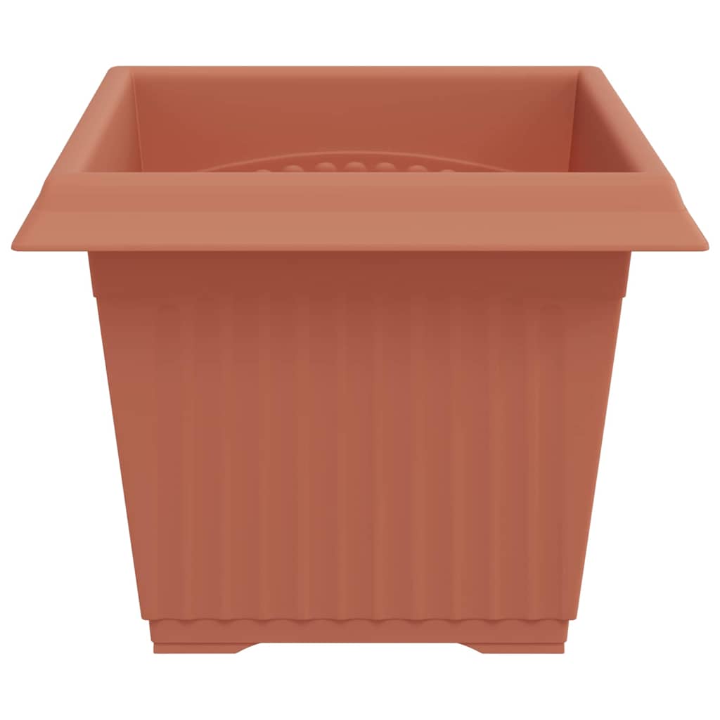 Maceta Cuadrada Para Flores 24 Pcs Rojo Ladrillo Plástico_5
