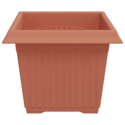 Maceta Cuadrada Para Flores 24 Pcs Rojo Ladrillo Plástico_5