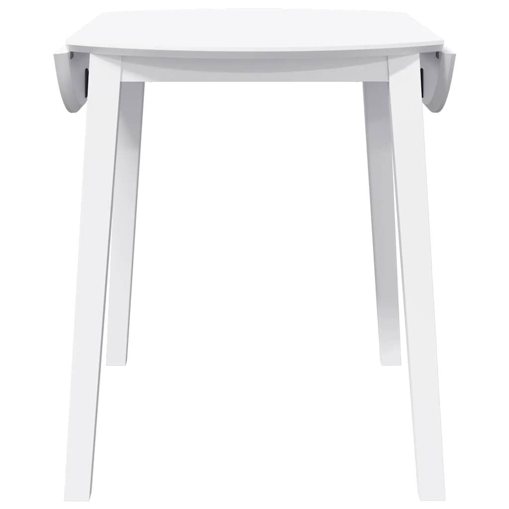 Mesa De Comedor De Madera Maciza De Caucho Blanco_4
