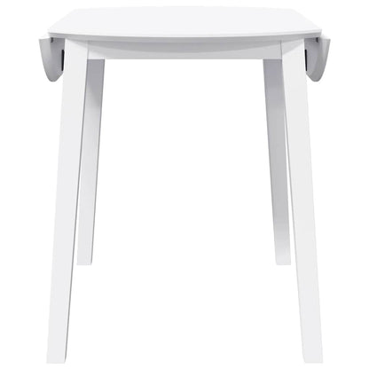 Mesa De Comedor De Madera Maciza De Caucho Blanco_4