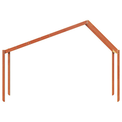 Techo De Cama Infantil Madera Maciza Marrón 213x85,5x144,5 Cm_3