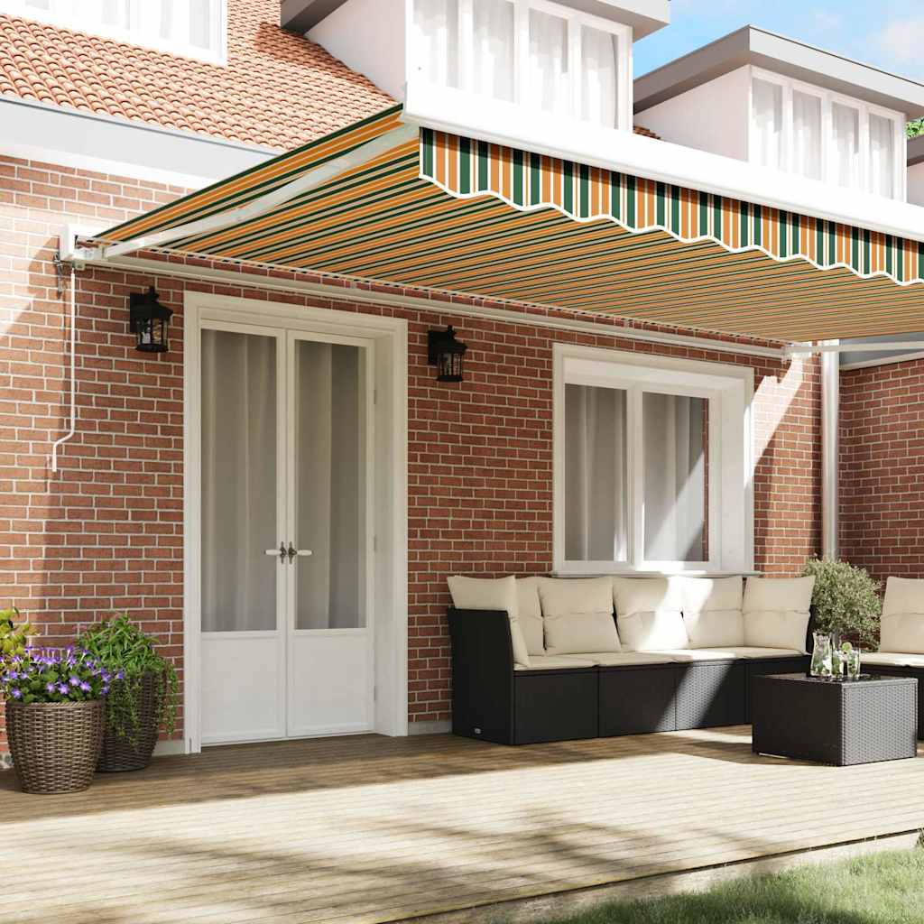 Toldo Retráctil Verde Y Amarillo 500 X 300 X 165 Cm_2
