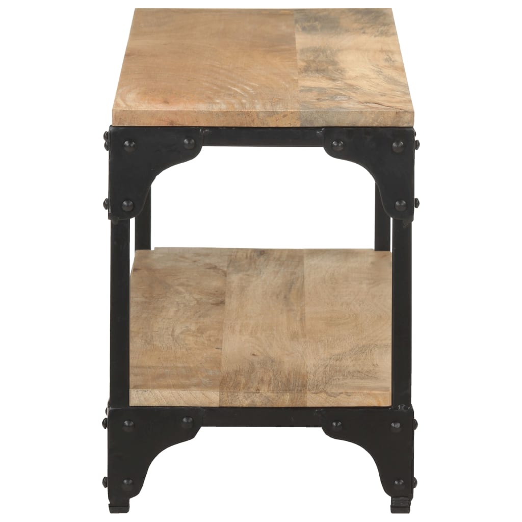 Mesa De Centro De Madera Maciza De Mango 90x30x40 Cm_1