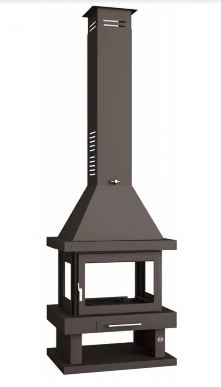 BRICOSOL Chimenea de leña central FM Modelo C-104_0