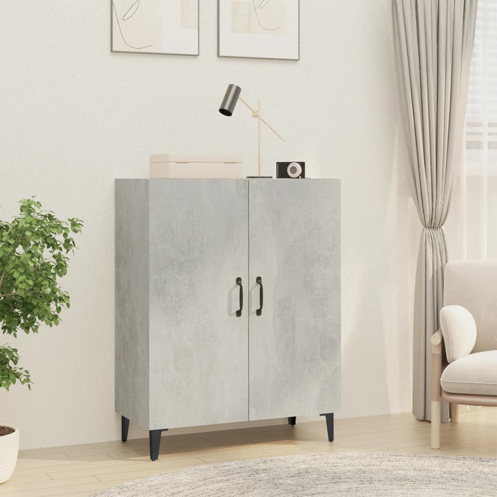 Aparador De Madera Contrachapada Gris Hormigón 70x34x90 Cm / Vetonek_5