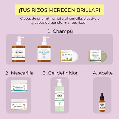 Gel Definidor de rizos Ocean Curl, Alma Secret, 250 ml