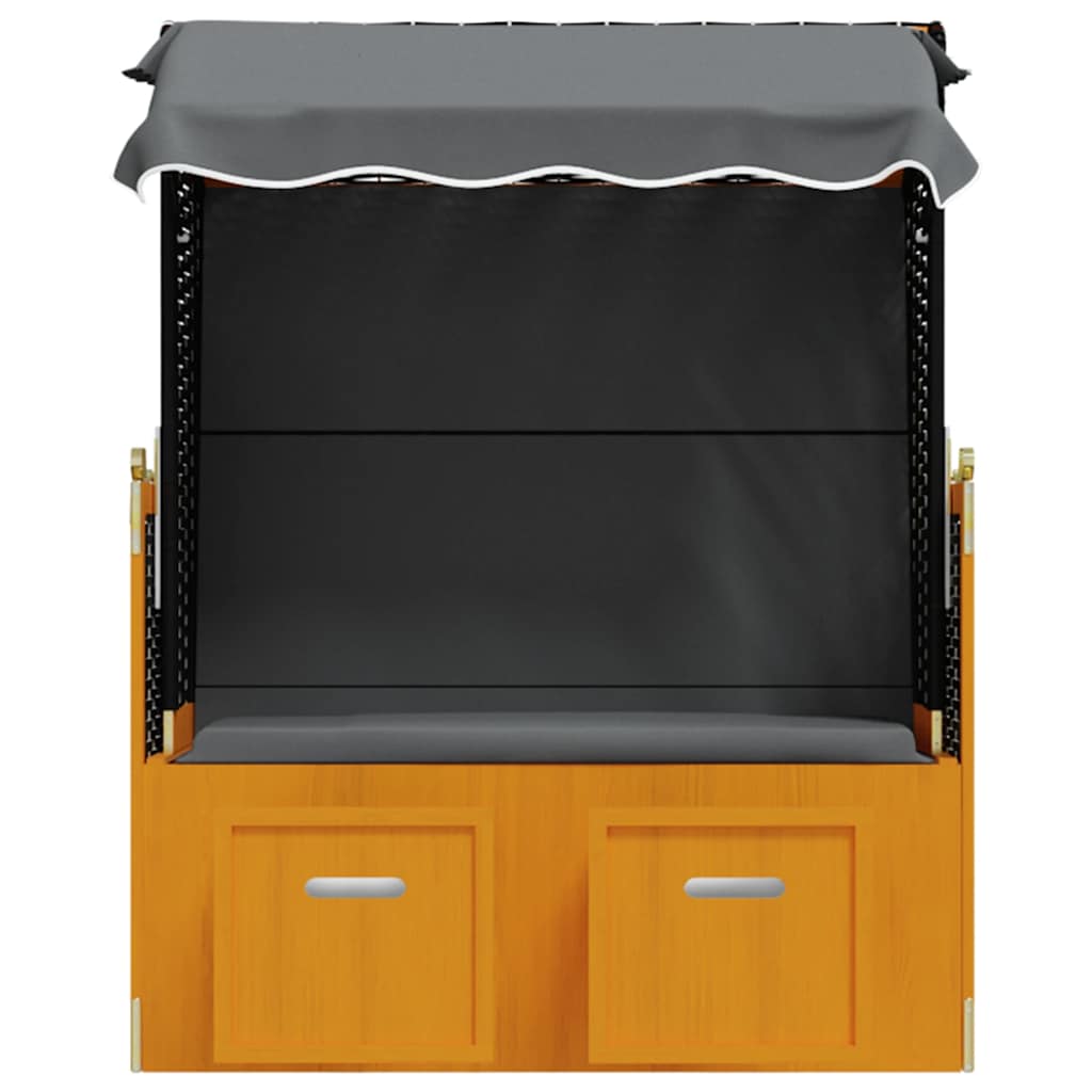 Silla Strandkorb Dosel Ratán Sintético Madera Negro Antracita_4