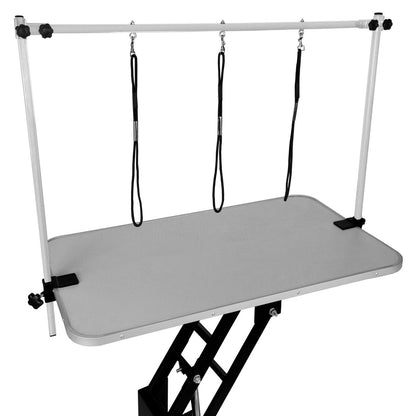 Mesa De Aseo Hidráulica Negra - Superficie Gris_4