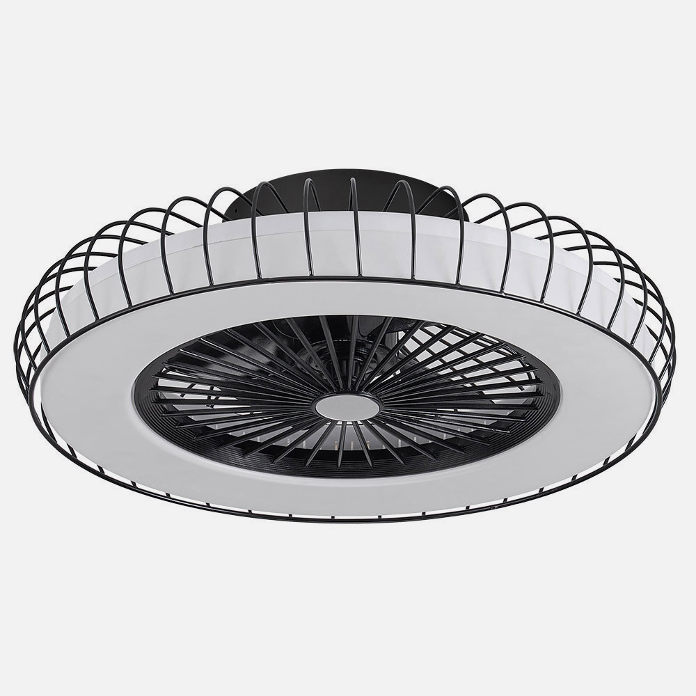 Ventilador 72w Dc Albonez Negro 5 Aspas Transp. 18x53x53cm 6vel. 3 Colores C/remoto, Mem., Temp., Reg. Intensidad 6120lm_3