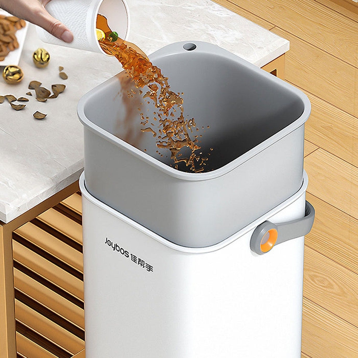 Joybos - Bote De Basura Con Separación En Seco Y Húmedo Para Cocina