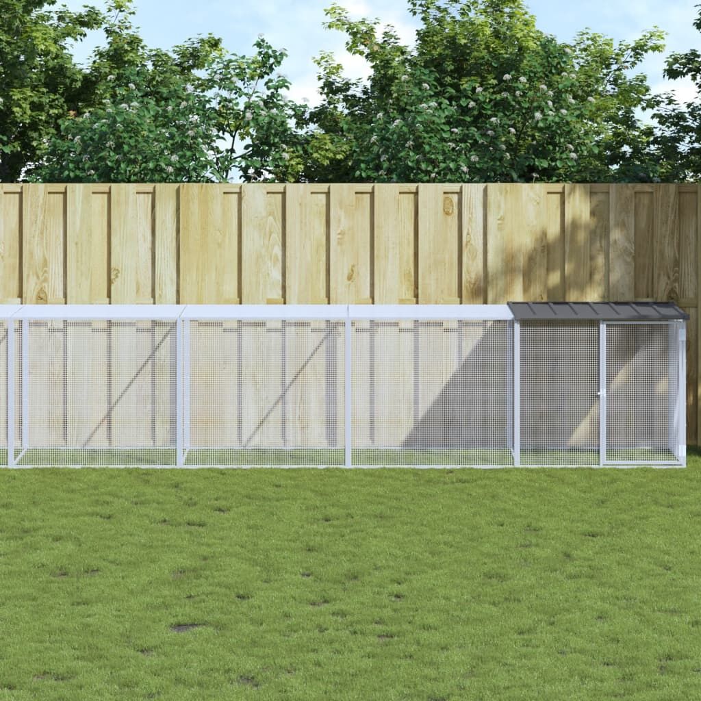 Vidaxl Gallinero Con Techo Acero Galvanizado Antracita 1003x98x90 Cm_1