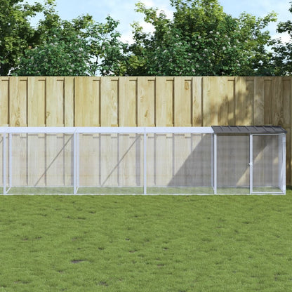 Vidaxl Gallinero Con Techo Acero Galvanizado Antracita 1003x98x90 Cm_1