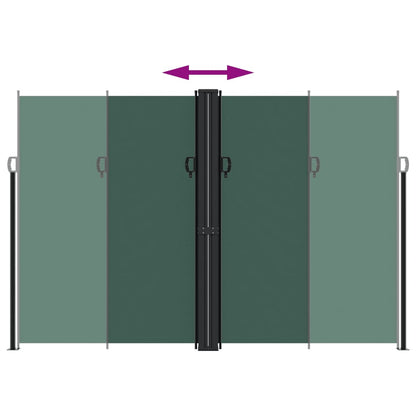 Vidaxl Toldo Lateral Retráctil Verde Oscuro 220x1200 Cm_4
