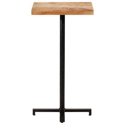 Mesa Alta De Bar Cuadrada Madera De Mango Rugosa 50x50x110 Cm_0