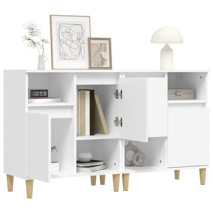 Aparadores 2 Uds Madera Contrachapada Blanco 60x35x70 Cm_3