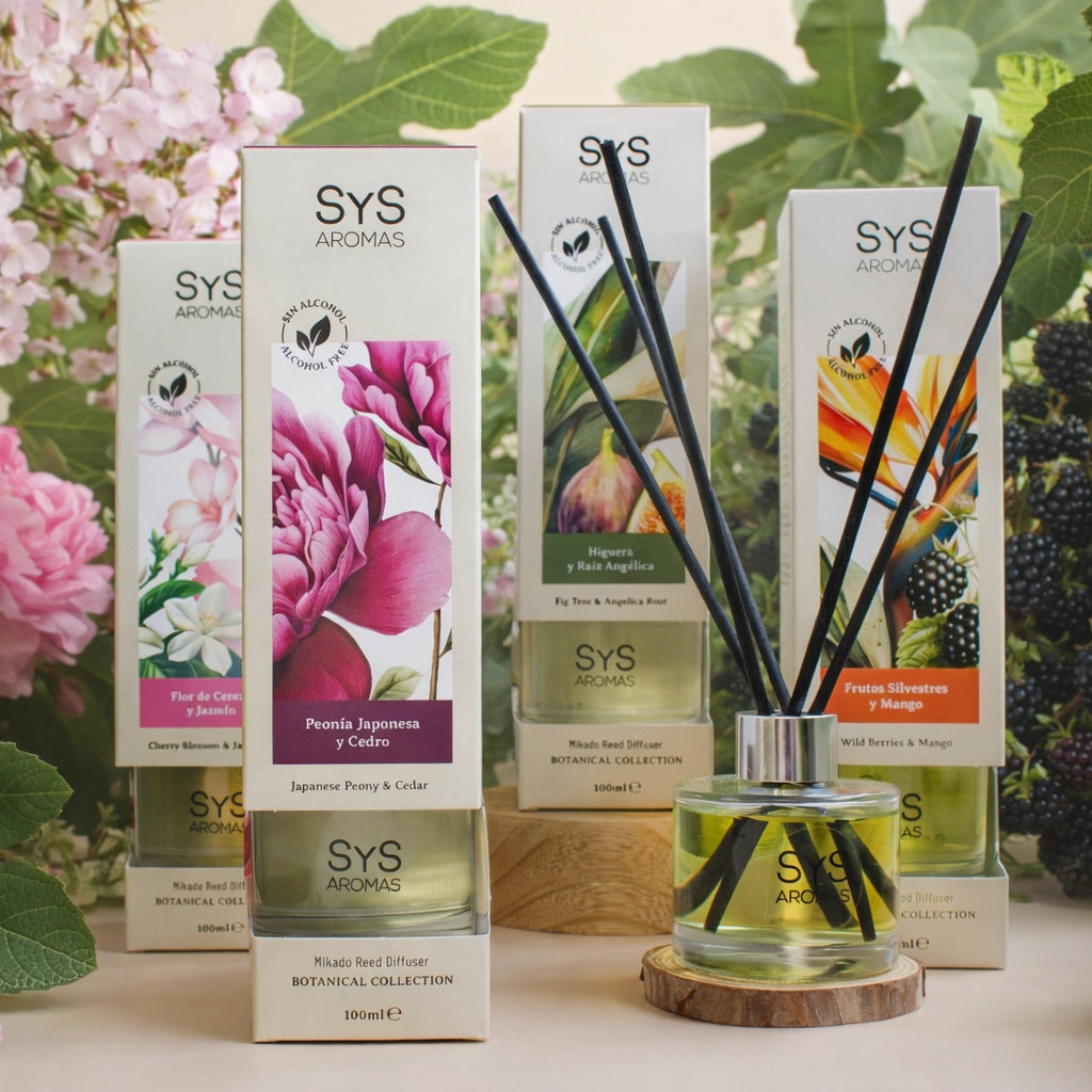 Sys Aromas Ambientador Mikado Frutos Silvestres Y Mango Botanical - Sin Alcohol - Larga Duración - 100 Ml Con 5 Varillas_2