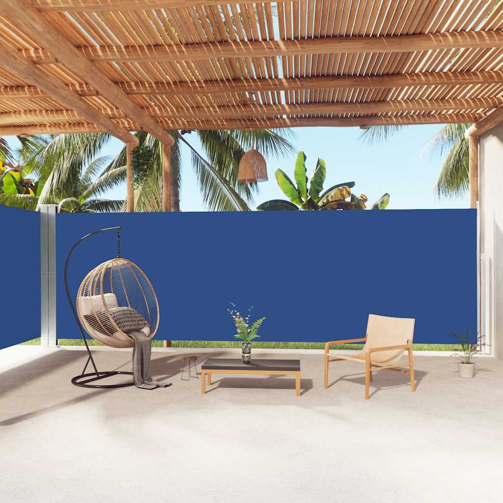 Vidaxl Toldo Lateral Retráctil Azul 200x1000 Cm_1