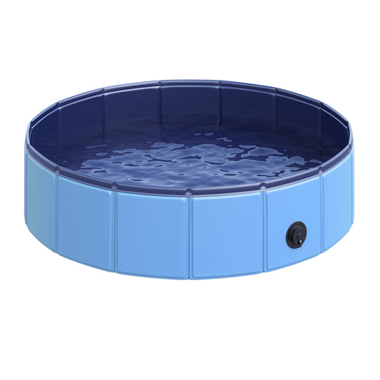 Pawhut Piscina Plegable Para Perros Gatos Bañera Portátil Antideslizante Ø80x20_0
