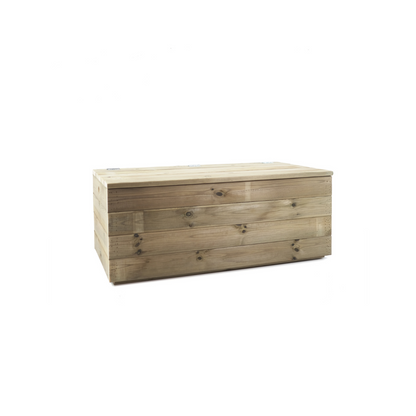 Baúl De Madera Tanoa Con Cojín Tratado Vidahuerto 100x50x40 Cm._1